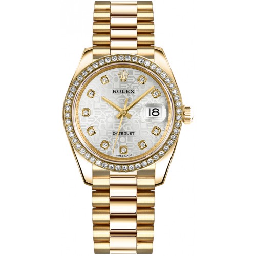 Rolex Datejust 31 Automatic Solid Gold Ladies Watch 178288-SLVJDP