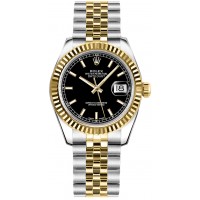 Rolex Datejust 31 Fluted Bezel Watch 178273-BLKSJ