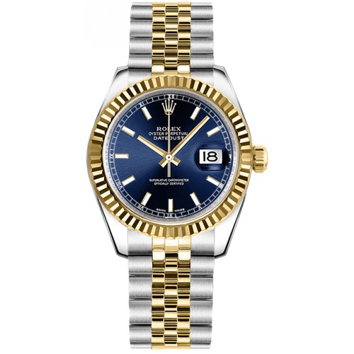 Rolex Datejust 31 Blue Dial Jubilee Bracelet Watch 178273-BLUSJ