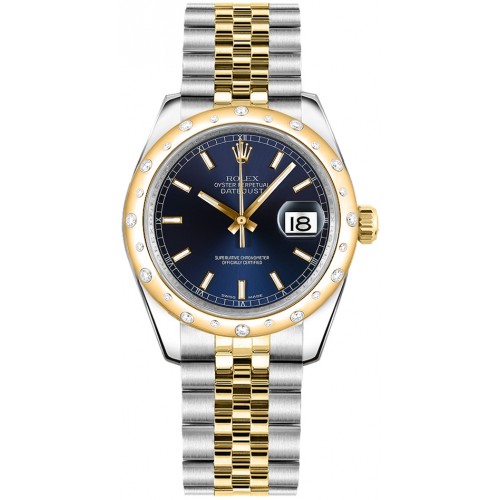 Rolex Datejust 31 Blue Dial Diamond Watch 178343-BLUSJ