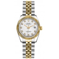 Rolex Lady-Datejust 26 White Diamond Jubilee Bracelet Watch 