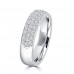 1.55 ct Ladies Round Cut Diamond Wedding Band Ring in 14 kt White Gold