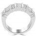 1.50 ct Baguette and Round Cut Diamond Wedding Band Ring