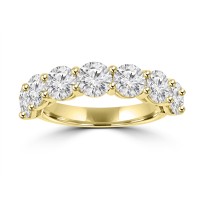 2.10 ct Ladies Round Cut Diamond Wedding Band Ring in 14 kt Yellow Gold