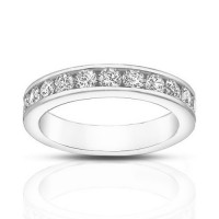 1.00 ct Round Cut Diamond Wedding Band Ring in Channel Setting