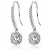 1.50 ct Ladies Round Cut Diamond Drop Earrings in White Gold