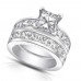 4.50 Ct Princess Cut Diamond Engagement Ring Set In Channel Setting