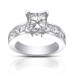 4.50 Ct Princess Cut Diamond Engagement Ring Set In Channel Setting