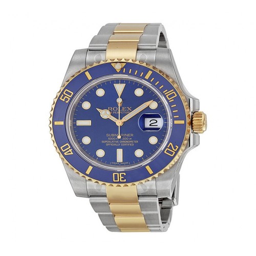 Submariner Blue Dial Stainless Steel and 18K Yellow Gold Oyster Bracelet Automatic Men's Watch 116613BLSO