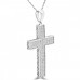 1.61 ct t.w. Round Cut Diamond Cross Pendant Necklace in 14 kt Gold
