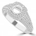 1.27 ct Ladies Round Cut Diamond Semi Mounting Engagement Ring in 14 kt White Gold