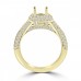 1.27 ct Ladies Round Cut Diamond Semi Mounting Engagement Ring in 14 kt Yellow Gold