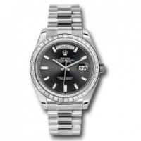 Day Date 40 Platinum Diamond Bezel Watch