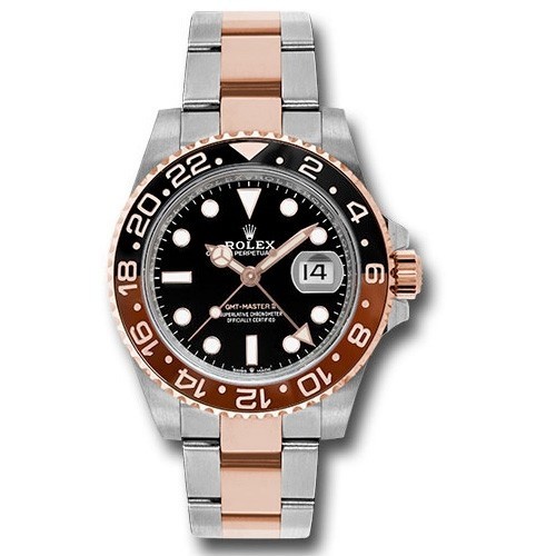Rolex GMT-Master II Automatic Mens Steel and 18kt Everose Gold Oyster Watch 