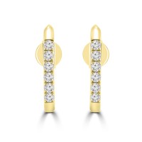 0.31 Ct Round Cut Diamond Stud Earrings in 14k Yellow Gold