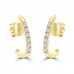 0.31 Ct Round Cut Diamond Stud Earrings in 14k Yellow Gold