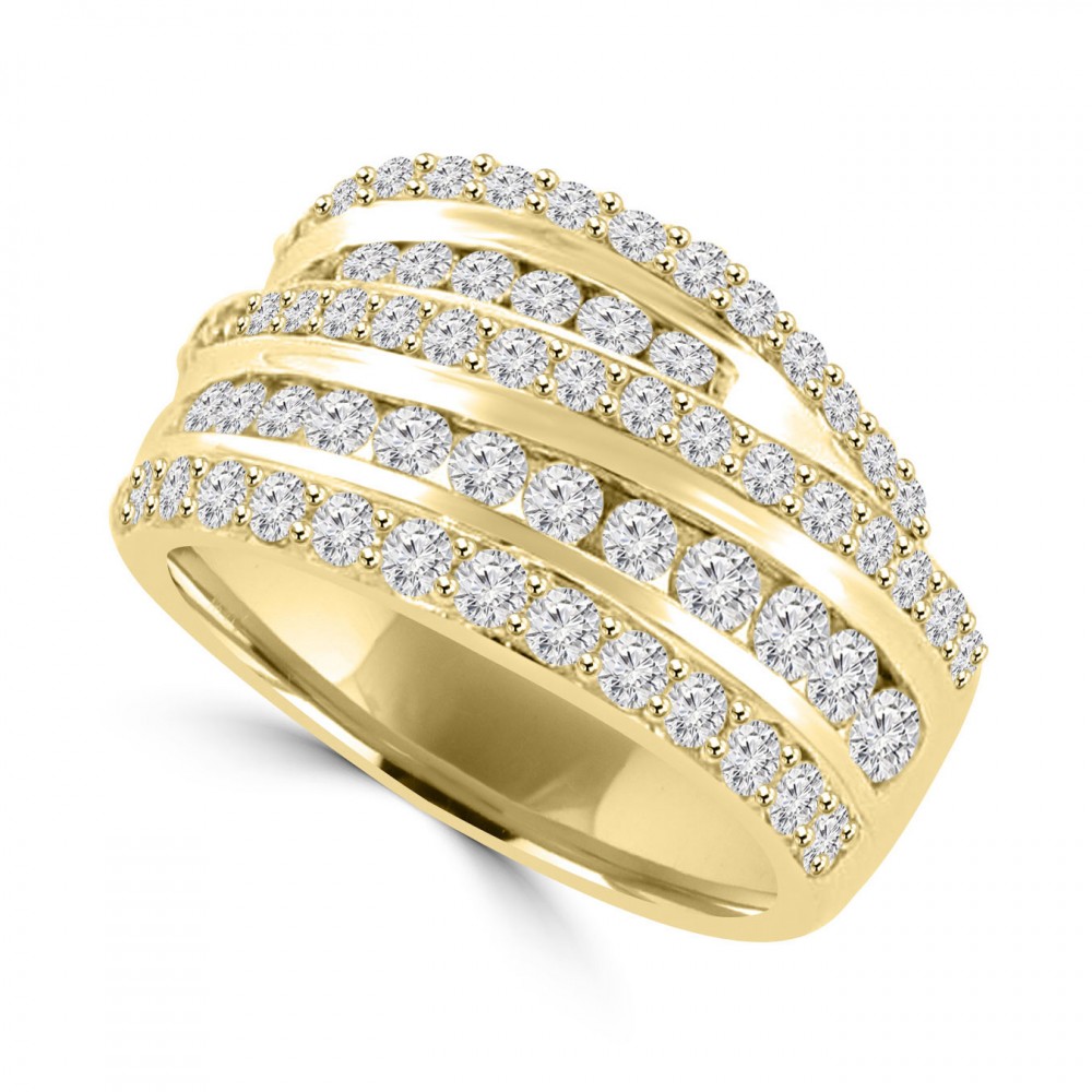 2.00 ct Ladies Round Cut Diamond Anniversary Ring in Prong Setting 14 ...