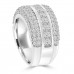 4.10 ct Ladies Princess and Round Cut Diamond Anniversary Ring