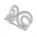 1.16 ct Ladies Pave Set  Round Cut Diamond Anniversary Ring