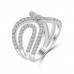 1.16 ct Ladies Pave Set  Round Cut Diamond Anniversary Ring