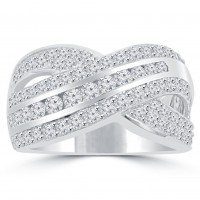 1.90 ct Ladies Round Cut Diamond Anniversary Ring in Prong Setting