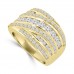 2.10 ct Ladies Round Cut Diamond Anniversary Ring in Prong Setting in 14 kt Yellow Gold