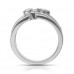 0.50 ct Ladies Round and Princess Cut Diamond Anniversary Ring