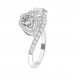 1.75ct Ladies Round Cut & Pear Shape Diamond Anniversary Wedding Band in 14k White Gold (G-H Color I-3 Clarity)