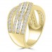 1.90 ct Ladies Round Cut Diamond Anniversary Ring in Prong Setting Yellow Gold