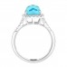 5.06 ct Ladies Round Cut Diamond & Cushion Cut Blue Topaz Anniversary Wedding Band Ring ( G-H Color SI-2 I1 Clarity)