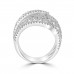 3.39 ct Ladies Micro Pave Set Round Cut Diamond Anniversary Band in 14k White Gold  (H-I Color SI-2 I1 Clarity)