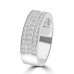 1.18 ct Ladies Micro Pave Set Round Cut Diamond Anniversary Band in 14k White Gold  (H-I Color SI-2 I1 Clarity)