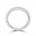 0.90 ct Ladies Micro Pave Set Round Cut Diamond Anniversary Band in 14k White Gold  (H-I Color SI-2 I1 Clarity)