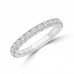 0.90 ct Ladies Micro Pave Set Round Cut Diamond Anniversary Band in 14k White Gold  (H-I Color SI-2 I1 Clarity)