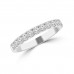 0.75 ct Ladies Micro Pave Set Round Cut Diamond Anniversary Band in 14k White Gold  (H-I Color SI-2 I1 Clarity)