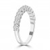 0.70 ct Ladies Micro Pave Set Round Cut Diamond Anniversary Band in 14k White Gold  (H-I Color SI-2 I1 Clarity)