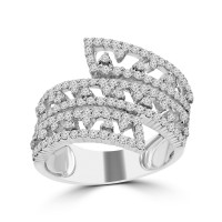 1.50 ct Ladies Round Cut Diamond Anniversary Wedding Band Ring in 14 kt White Gold