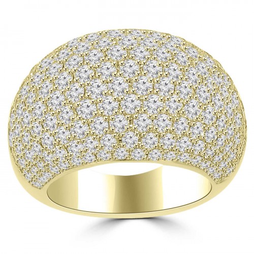 5.25 ct Ladies Round Cut Diamond Anniversary Ring in Yellow Gold 5.25 ct Ladies Round Cut Diamond Anniversary Ring in Yellow Gold
