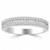 0.45 ct Ladies Round Cut Diamond Anniversary Ring in Prong Setting