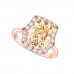 4.04 ct Ladies Round Cut Diamond & Emerald Cut Morganite Anniversary Wedding Band Ring ( G-H Color SI-2 I1 Clarity)