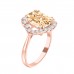 4.04 ct Ladies Round Cut Diamond & Emerald Cut Morganite Anniversary Wedding Band Ring ( G-H Color SI-2 I1 Clarity)