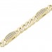 0.36 ct Ladies Cuban Link Round Cut Diamond Tennis Bracelet in 14kt Yellow Gold 