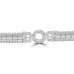 7.27 ct Ladies Baguette and Round Cut Diamond Tennis Bracelet In Channel and Pave Setting