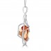 8.62 Ct Round Cut Diamond Pear Shaped Morganite Pendant Necklace (G-H Color SI-2 I-1 Clarity) in 14 kt Rose Gold