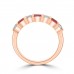 0.48 ct Round Cut Diamond & Ruby Wedding Band Ring in 14k Yellow Gold