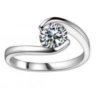 0.75 ct Ladies Round Cut Diamond Anniversary Ring 