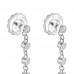 2.06 ct Ladies Round Cut Diamond Drop Dangling Earrings In 14 Kt White Gold