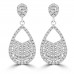2.08 ct ttw Ladies Round Cut Diamond Drop Dangling Earrings In 14 Kt White Gold 2.08 ct ttw Ladies Round Cut Diamond Drop Dangling Earrings In 14 Kt White Gold