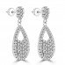 2.08 ct ttw Ladies Round Cut Diamond Drop Dangling Earrings In 14 Kt White Gold 2.08 ct ttw Ladies Round Cut Diamond Drop Dangling Earrings In 14 Kt White Gold