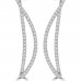 1.06 ct Ladies Round Cut Diamond Drop Dangling Earrings In 18 Kt White Gold